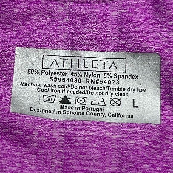 Athleta NWT Fast Track Tank Top Size Large Racerback Raspberry Athlesiure $44 - Picture 11 of 12